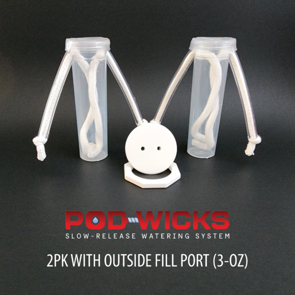 Pod-Wicks 2pc KIT | 2-Leg, 3oz Standard w/ Outside Fill Port