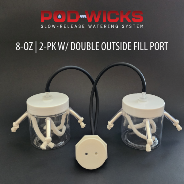 Pod-Wicks 2pc KIT | 3-Leg, 8oz Standard w/ Double Outside Fill Port